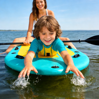Tabla de Paddle Surf Inflable Compatible con Motor ACEHERO para 2-4 Personas, ISUP Grande con Múltiples Asas para Alquiler