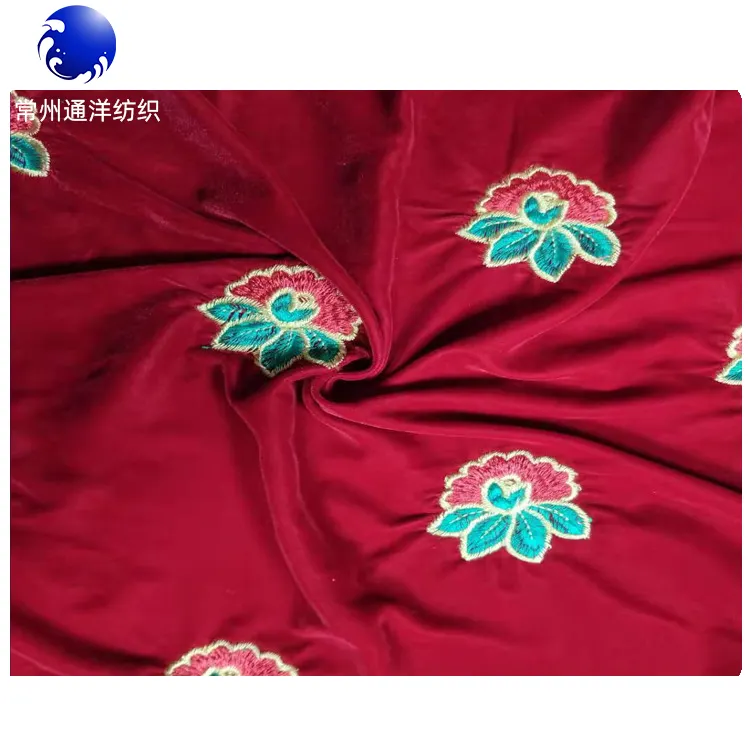 Thường Châu Tongyang Vải Nhung 5000 Thiết Kế Thêu 3d Siêu Nhỏ Xuất Khẩu Sang Vùng Vịnh Quốc Gia