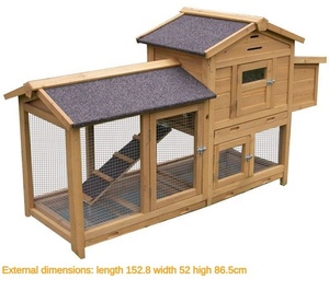 Grande pollaio esterno in legno con apriporta in metallo pollaio per piccoli animali come anatre conigli gabbia polli - Product Image 4