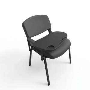 Chaise de formation moderne et durable, revêtement en tissu, structure métallique, tablette d'écriture, empilable, design ergonomique pour l'école et le bureau - Product Image 1