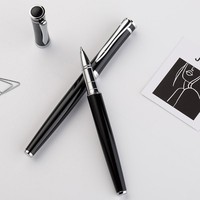 Stylo bille en métal personnalisé avec logo gravé au laser, stylo de signature pour cadres, cadeau d'entreprise