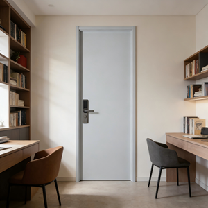 <span class=keywords><strong>Porte</strong></span> en bois composite <span class=keywords><strong>laqué</strong></span> couleur unie, style minimaliste moderne, insonorisée pour chambre, salle de bain, cuisine, intérieur - Personnalisable - Product Image 3