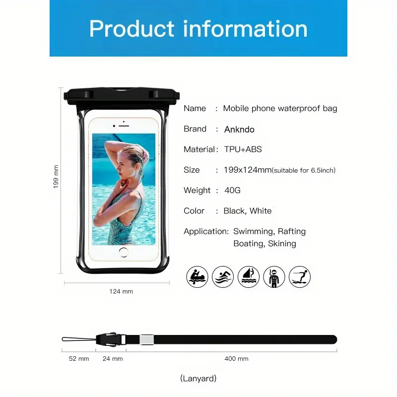 Casing ponsel tahan air antikabut bsci produsen menyesuaikan tas penutup ponsel plastik tahan air