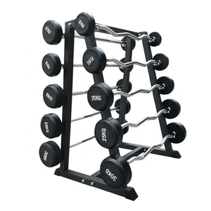 Bán buôn thương mại trọng lượng đào tạo thiết bị tập thể dục Barbell phòng tập thể dục cử tạ cao su Barbell Bộ - Product Image 1