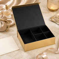 Boîte cadeau rigide de luxe avec logo personnalisé, pelliculage mat, gaufrage, doublure en éponge, emballage en papier écologique pour bougie parfumée
