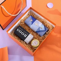 Boîte cadeau en carton personnalisée écologique pour l'expédition de vêtements, boîte de conception pour l'emballage de robes, sous-vêtements, chemises, boîtes en papier orange de luxe