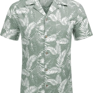 Camisa Hawaiana para Hombre, con Bolsillo, Estilo Vintage, sin Mangas, con Botones, Camisa de Playa con Estampado Floral Tropical, 100% Poliéster, Secado Rápido, Protección UV - Product Image 3