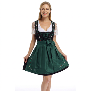Vestido Dirndl para Mujer Directo de Fábrica, Disfraz de Oktoberfest, Vestido Dirndl Bávaro Alemán de Chica de la Cerveza - Product Image 1