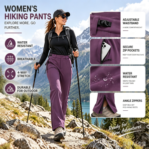 Saikai <span class=keywords><strong>Damen</strong></span> Hellgraue Wanderhose Wasserabweisend 4-Wege-<span class=keywords><strong>Stretch</strong></span> Outdoor-Hose Individuelles Logo OEM Großhandel Mengenrabatt - Product Image 5