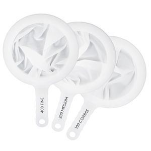 Juego de filtros de alimentos, filtro de malla Cocina Leche de soja Jugo Vino Yogur Cuchara de plástico con mango - Product Image 1