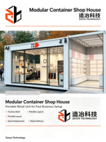Conteneur maritime modifié de 20 pieds, bar, kiosque, café, restaurant, cuisine mobile, design moderne, respirant
