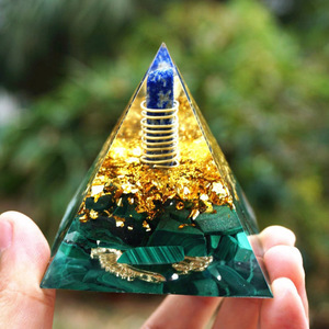5cm spirale fil de cuivre jaune Citrine 7 Chakra cristal pierre précieuse Orgone Pyramide <span class=keywords><strong>Orgonite</strong></span> générateur d'énergie - Product Image 5