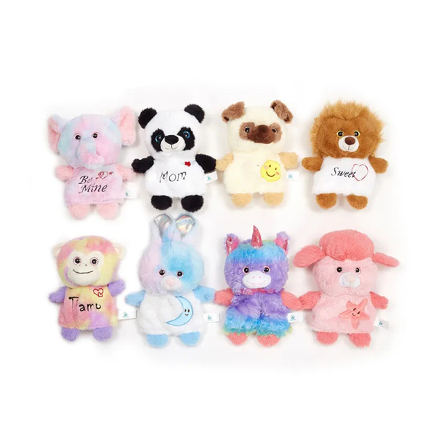 Kids Baby Toy Cartoon Custom Stuffed Animal Soft Plush Panda/Monkey/Elephant Hand Puppet