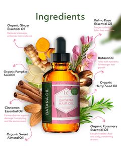 Perawatan Kulit Kepala Organik untuk Pertumbuhan Rambut, Memperkuat Folikel, Mengurangi Kerontokan, Minyak Rambut Batana (Label Pribadi, Grosir) - Product Image 3