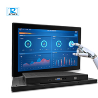 Écran tactile embarqué RCOMPT personnalisé de 27 pouces, étanche IP65, avec processeur Linux, moniteur PC Intel J1900/J6412, VGA//USB