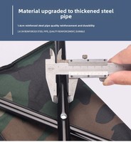 Sac de rangement multifonctionnel, dossier confortable, chaise de pêche robuste en acier de 16 mm, chaise de camping d'extérieur