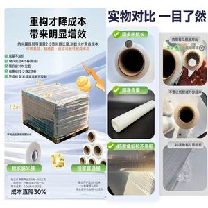 Film d'emballage PE en gros rouleaux, film étirable transparent pour emballage industriel, vente en gros - Product Image 2