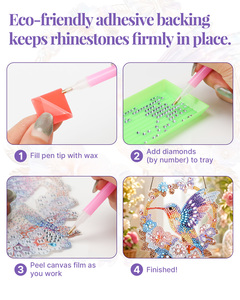 Kit de Colgante de Pintura de Diamantes DIY Personalizado, Decoración Acrílica para Colgar en Ventanas con Cadena de Acero Inoxidable - Product Image 5