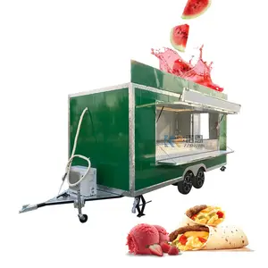 Mobile Food Truck Fast Food Trailer Street Outdoor Fast Food Carts with CE DOT VIN Kitchen Equipment