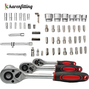Set kunci pas soket mekanik mobil, Kit perbaikan otomatis profesional dengan casing alat rumah tangga - Product Image 6