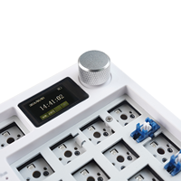 Kit de Teclado para Juegos MATHEW KC98 Pro con Perilla y Pantalla, Kit Personalizado Barebones, Retroiluminación RGB Intercambiable en Caliente para Win/Mac/PC