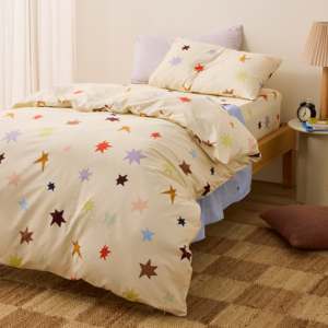 Juego de Ropa de Cama de Cuatro Piezas a Rayas 100% Algodón, Personalizado, con Dos Fundas de Almohada, Certificado OEKO-TEX, 200 Hilos, Suave y Cómodo - Product Image 1