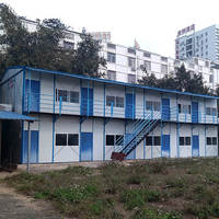 Casa Prefabricada de Estructura de Acero de Dos Pisos, de Ensamblaje Rápido y Económico, Campamento Modular Temporal para Obras de Construcción