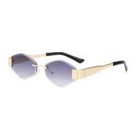 Twooo T1335 Lunettes de soleil homme sans monture tendance pour femme Qualité jambe en métal Logo personnalisé Designer