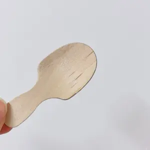 Cuchara de helado de 60MM Cubiertos de madera desechables YISHENG Cubiertos de madera para vacaciones de verano Niños y niños Uso familiar Cuchara al por mayor