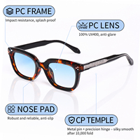 Lunettes de soleil rétro de luxe Finewell RN5042, monture carrée, haute qualité, verres CP+PC dégradés bleus, protection UV400, pour hommes et femmes