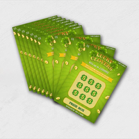 Impression personnalisée de cartes à gratter pour loterie, billets de loterie à gratter en papier couché, billets de tombola gagnants pour jeux de hasard