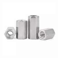Factory Wholesale Stainless Steel Long Hexagon Nuts DIN 6334 Metric Thread Fasteners