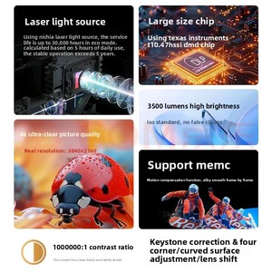 <span class=keywords><strong>Projecteur</strong></span> laser 4K <span class=keywords><strong>Optoma</strong></span> UHZ528, 3500 lumens, 95% P3, home cinéma, jeu, stéréo, zoom 1,3x, 3D intégré, 1 an de garantie, portable, <span class=keywords><strong>pico</strong></span> - Product Image 2