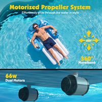 Piscine gonflable PVC d'usine avec deux hélices et porte-gobelets pour adultes, idéale pour la plage et les jeux aquatiques estivaux, bleue