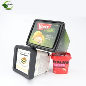 Chất Lượng Cao Ý <span class=keywords><strong>Ice</strong></span> <span class=keywords><strong>Cream</strong></span> 16OZ Nhựa Dùng Một Lần Gelato Tub Với Bìa - Product Image 5