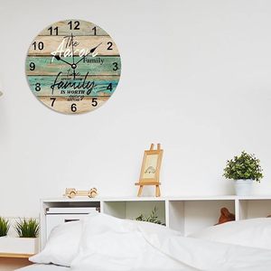 Horloge en bois monocouche texte photo personnalisation décoration de la maison horloge murale monobloc personnalisée - Product Image 6