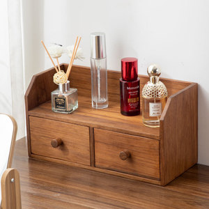 Caja de almacenamiento de cosméticos de madera tailandesa con cajones para organizar el maquillaje en el escritorio - Product Image 5