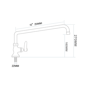 Robinet de cuisine de style moderne, corps en laiton, finition chromée, cartouche céramique, installation sur plan, 1 poignée, flexible à 360 degrés - Product Image 2