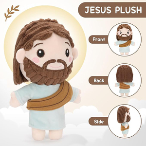 Muñeco de Peluche de Jesús Personalizado de Fábrica, Juguete Religioso de Peluche con <span class=keywords><strong>Cabello</strong></span> y Barba Texturizados en Color Marrón - Product Image 5