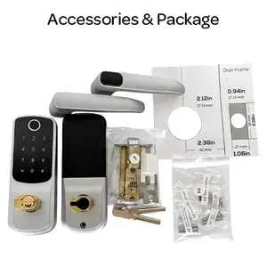 Latch Smart Home America Wooden Adjustable Knob Latch Door Locks Keyless Smart Ttlock Mortise Metal Door Latch Lock