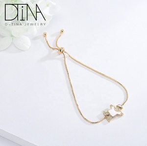 Bracelet ajustable en or 18 carats pour petite fille, modèle tendance - Product Image 2