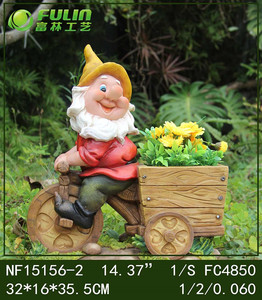 Statua di Gnomo da Giardino in Resina Impermeabile ed Ecologica, Design Divertente con Vaso per Fiori Integrato, Decorazione per Esterni - Product Image 6