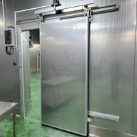 Portes coulissantes automatiques pour entrepôts frigorifiques avec amortisseur de fermeture douce, réduisant les dommages et les bruits d'exploitation pour les entrepôts de la chaîne du froid