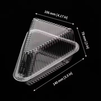 Boîte à sandwich triangulaire en plastique transparent PET de qualité alimentaire jetable de forme personnalisée pour boulangerie, dessert, bonbons, gâteaux