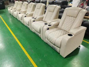 Conjunto de Sillones Reclinables de Cuero de Lujo, Sillón Reclinable de Cuero Genuino para el Hogar, Sala de Estar, Alemania, Cuero Doble - Product Image 2