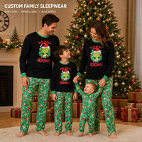 Ensemble de pyjamas pour maman, papa et bébé, imprimé personnalisé de haute qualité, respirant, combinaison à fermeture éclair pour bébé, tenues assorties pour la famille