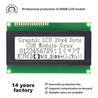 Maßgefertigtes 2004B LCD-Display 20x4 Punkte Zeichenanzeigemodul COB STN FSTN Gelb Blau Grau für Smart Home Geräte