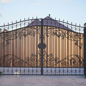Acero Aluminio <span class=keywords><strong>Madera</strong></span> Retráctil Columpio Deslizante Estilos abiertos Entrada Jardín Villa Exterior Casa moderna Entrada Puerta <span class=keywords><strong>de</strong></span> <span class=keywords><strong>hierro</strong></span> - Product Image 3