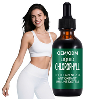 Gouttes liquides de chlorophylle à marque privée pour la détox et l'énergie, saveur menthe, formule personnalisée, fabricant OEM/ODM, vente en gros en vrac