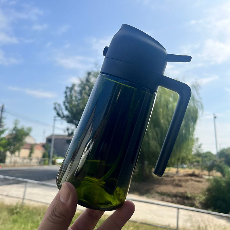 Couvercle noir + Verre transparent vert